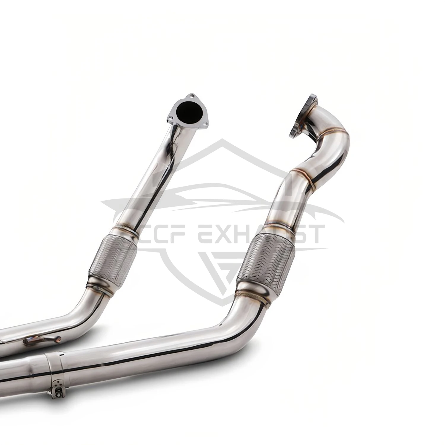 الأنابيب الأمامية الرياضية المصنوعة من الفولاذ المقاوم للصدأ لأودي S4 S5 B9 لطيفة Collectr صوت العادم العدواني ترقية أداء التدفق العالي