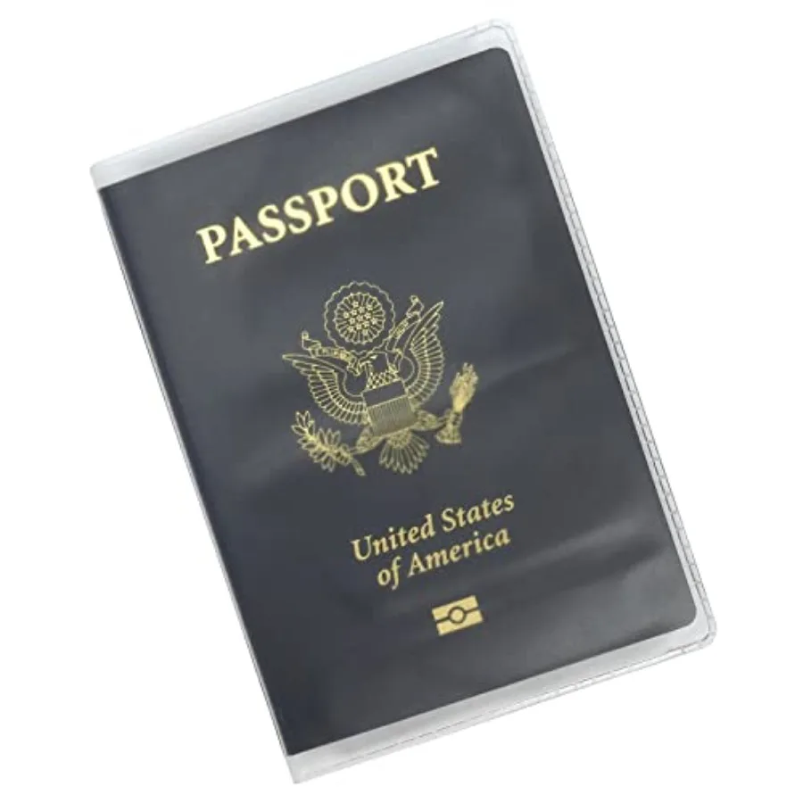 

Frosted Passport Cover Plastic Passport Protector Vinyl ID Card Protector Case Holder Travel Pack of 6