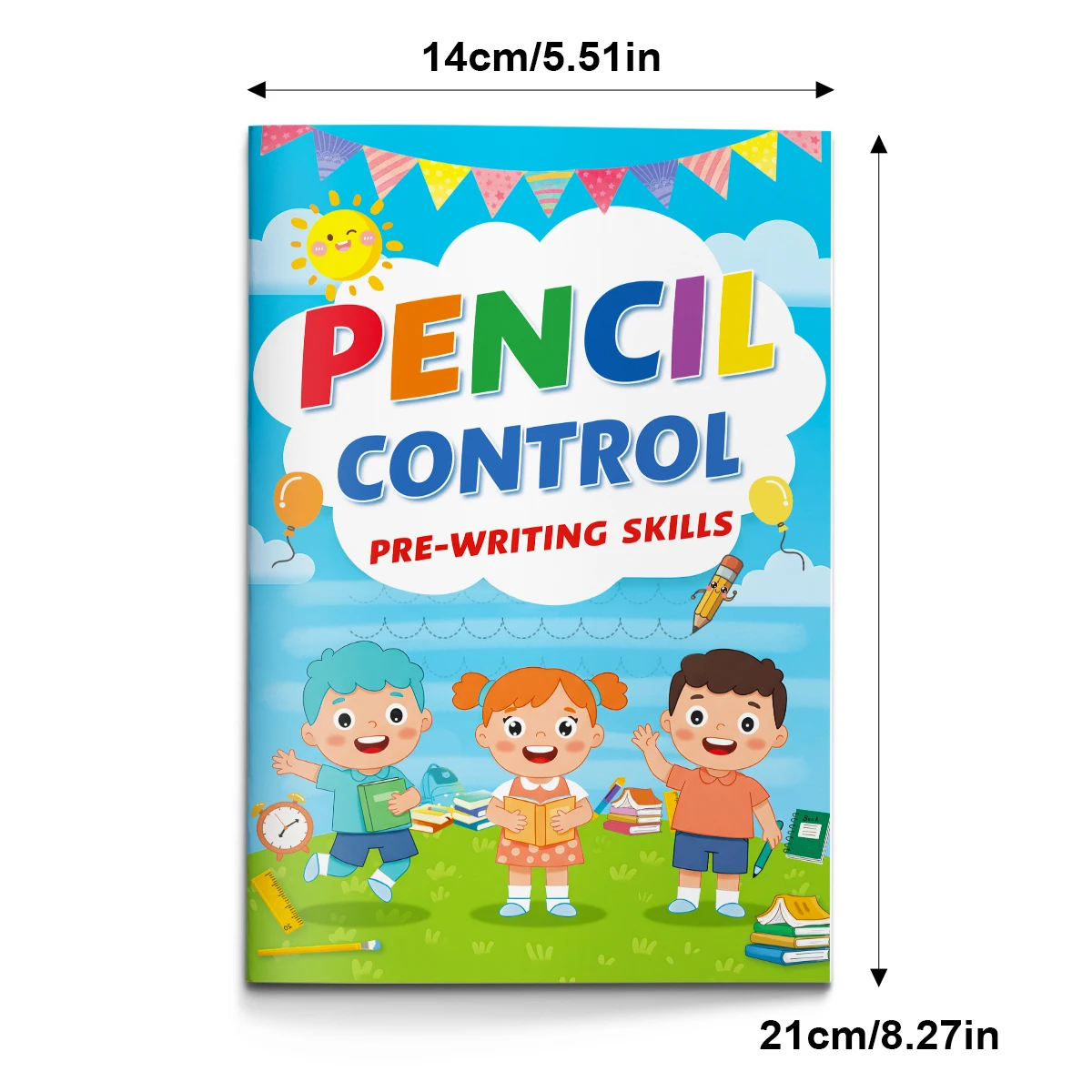 Pencil Control Activity Book for Kids, Tracing Lines and Shapes Workbook, Early Writing Practice Book