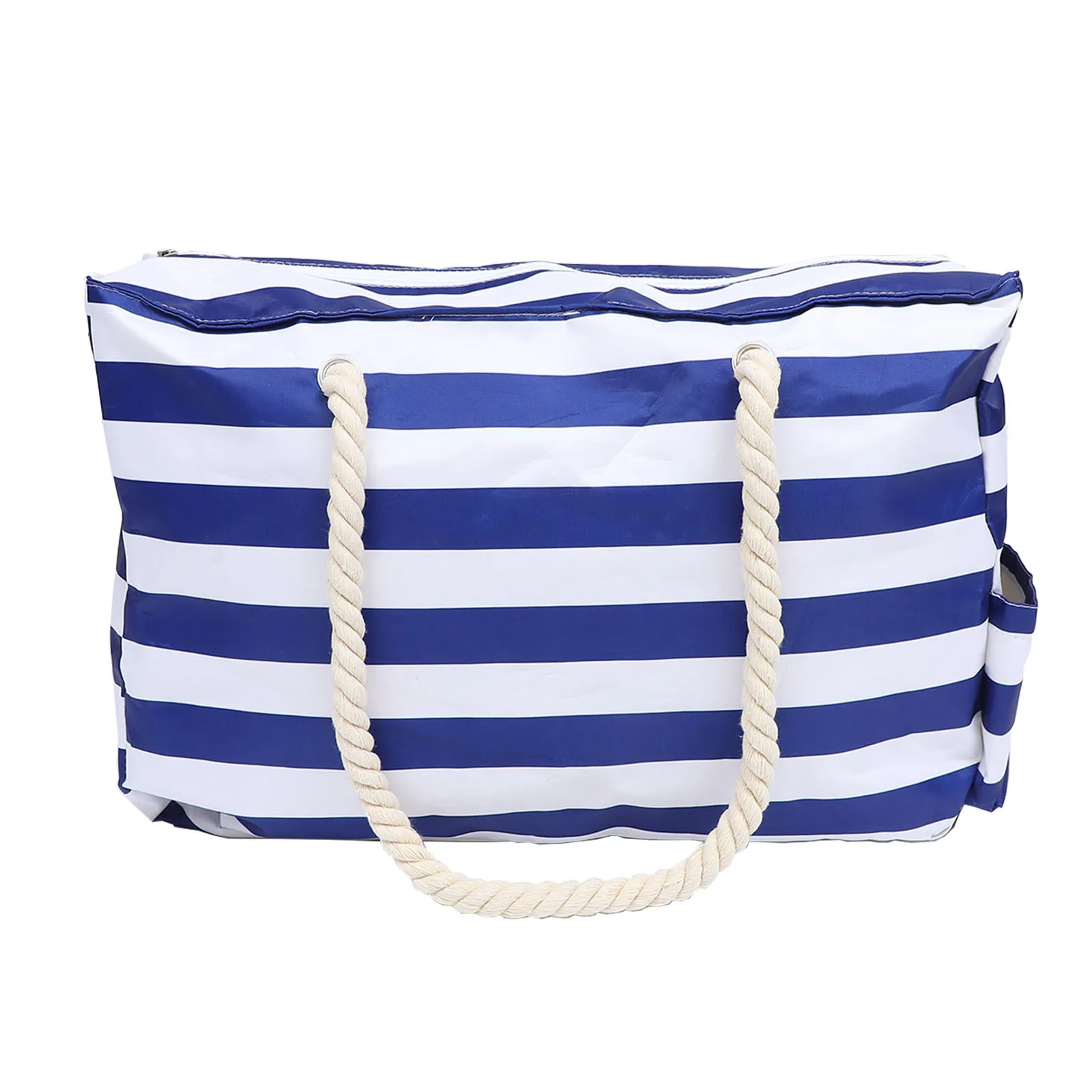 1Pcs Waterproof Beach Bag Large Canvas Beach Tote Extra Large Travel Pouch for Outdoor Swimming Gym Yoga Picnic Shopping Blue