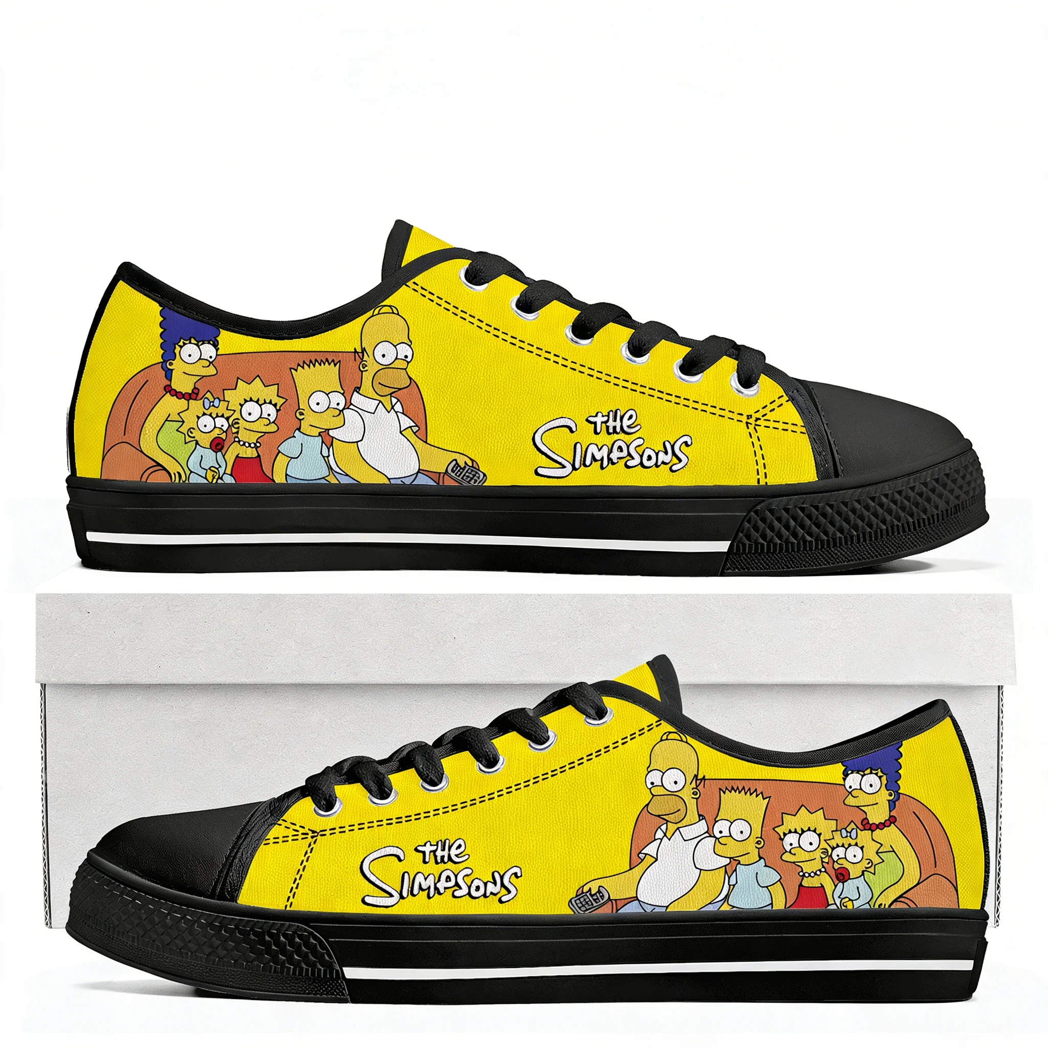 

S-Simpsonss Low Top Sneakers Mens Womens Teenager High Quality Breathable Canvas Sneaker 3D Print Casual Shoes Personalized Shoe