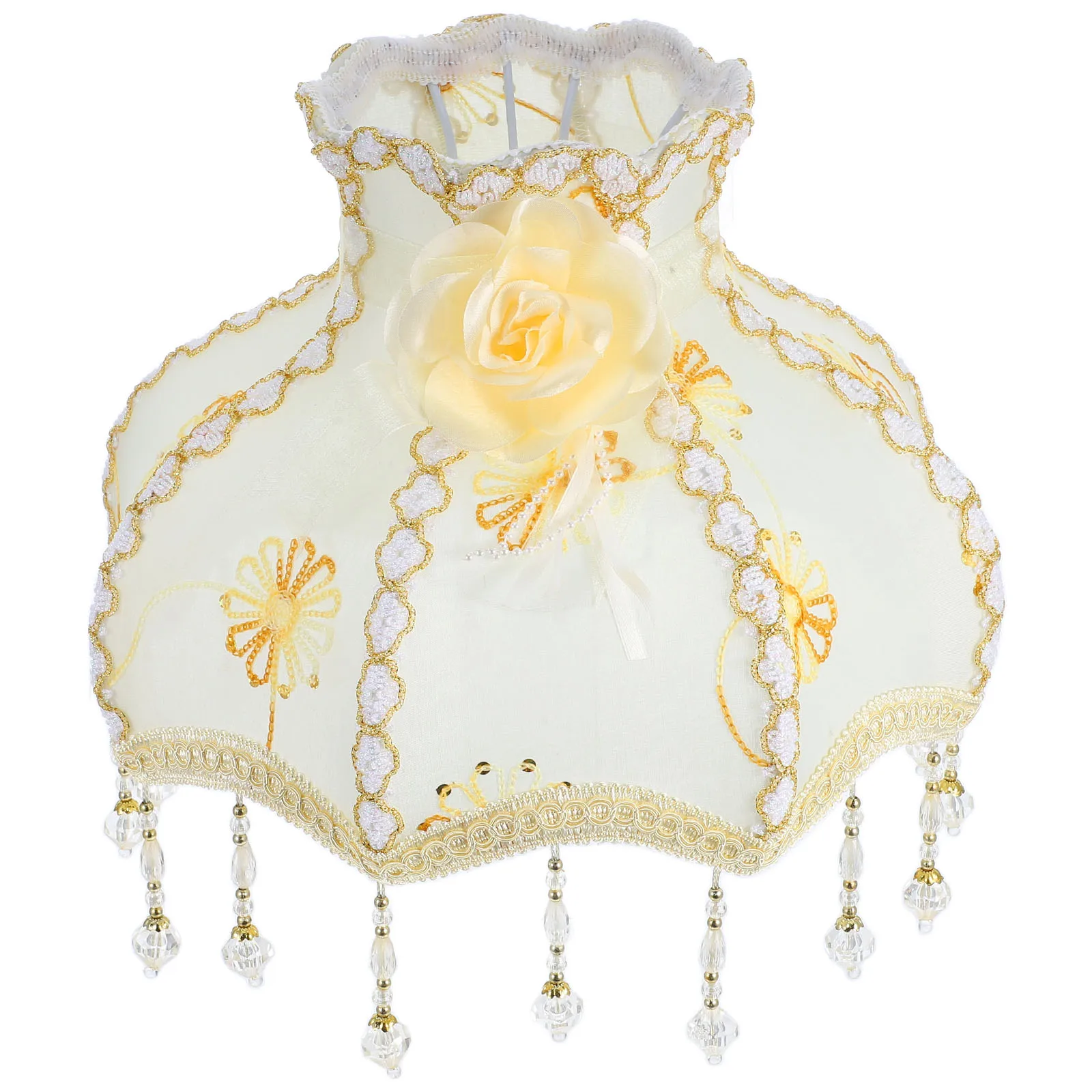 

Retro Lampshade Table Lampshades Beige Mid Century Bedroom Decor Cover Fabric Light Shade Large Floor Lamp Vintage Style