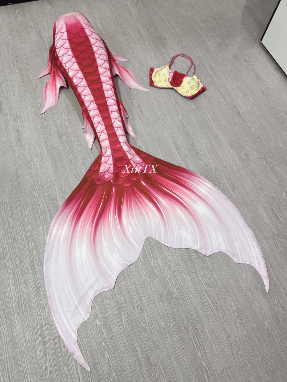 

Mermaid Tail Adult Custom Koi Swimming Swimsuit for Underwater Diving Performance Photography, Comfortable and Durable
