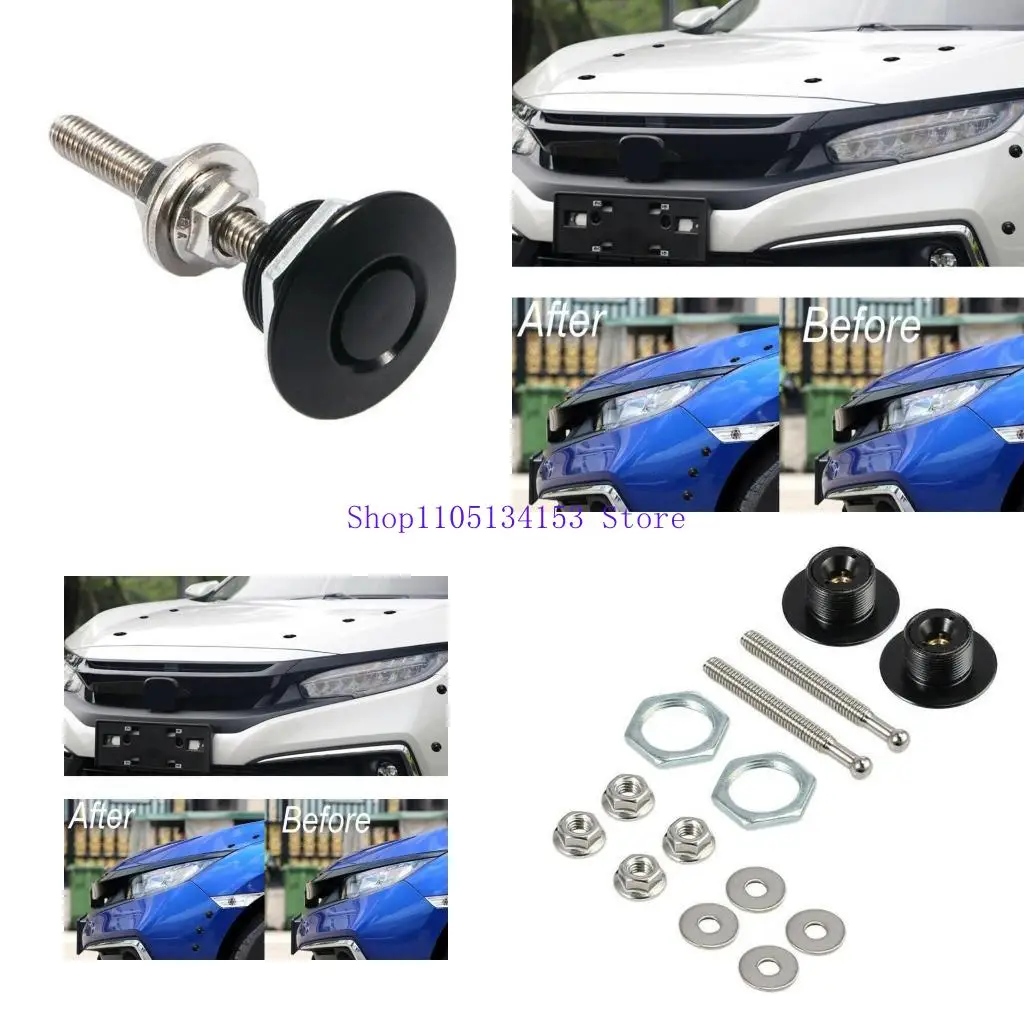 

HG89 2x Universal Car кнопка Bonnet-Hood-штифт заблокированная зажигания универсального автомобиля быстрое выпуск для