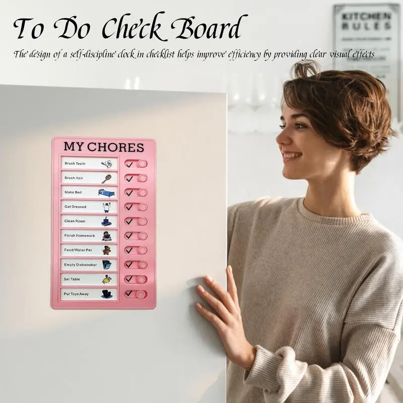Chore Chart For Kids To Do List Checklist Boards Reusable Chore Chart With Detachable Cardstock To Do List For Teens Planning