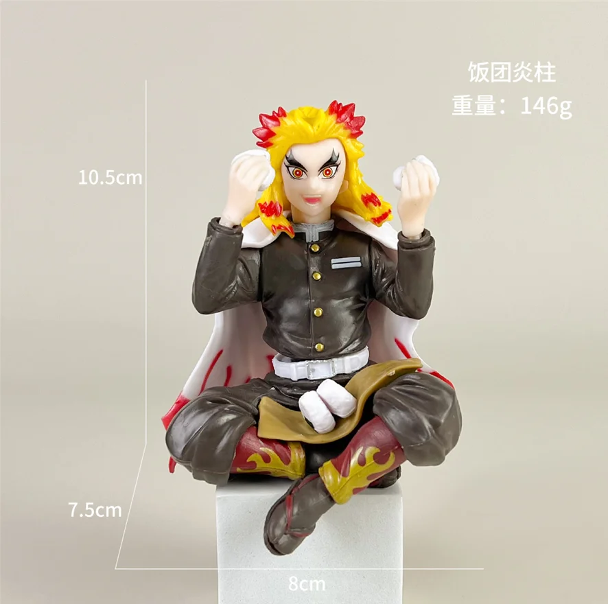 Hot Anime Demon Slayer Sit Eating Hochwertige Reisfigur Alle Stile Tanjiro Nezuko Kyoujurou Tengen Tokitou Muichirou Figur – Detail 8