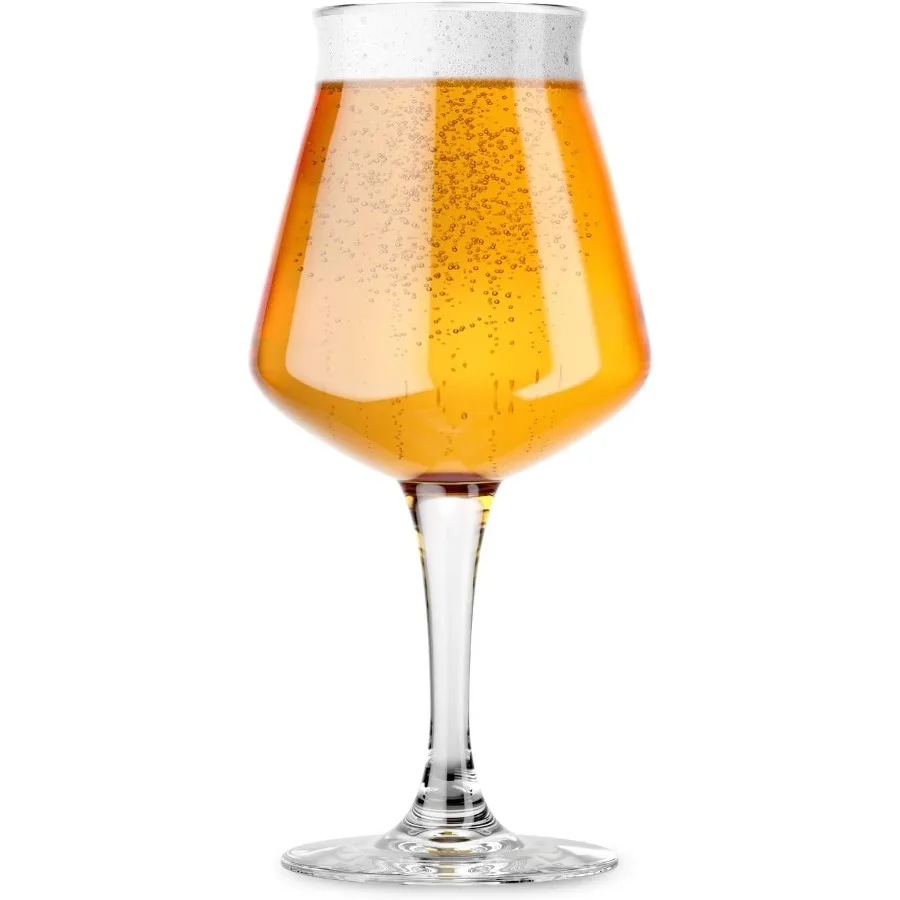 

Nucleated Teku 3.0 Stemmed Beer Glass for Craft Beer Enthusiasts Enhanced Head Retention Aroma and Flavor Release in 14.2 oz Ca