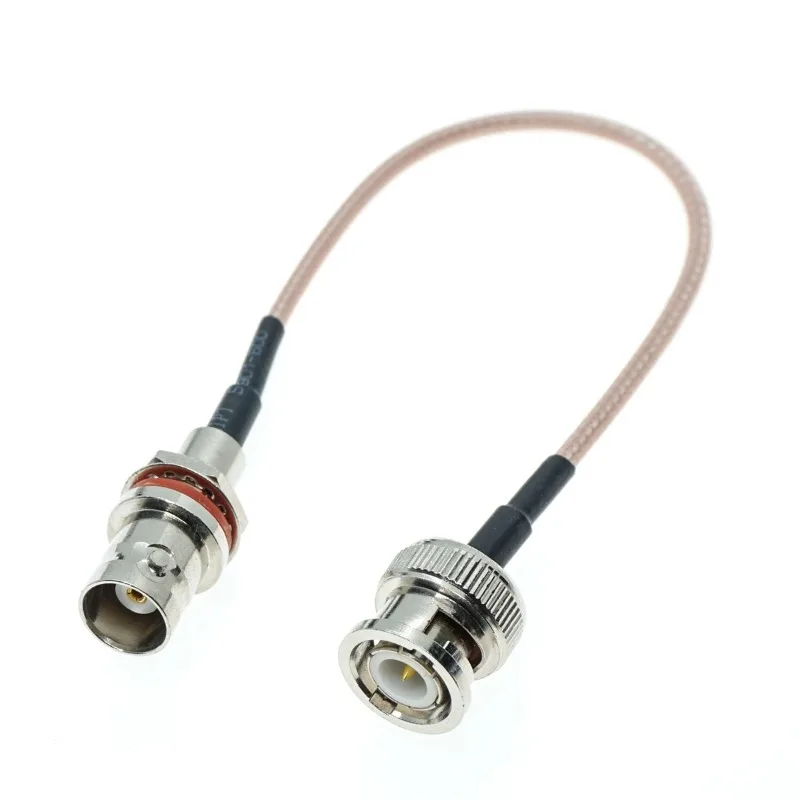 BNC Male to BNC Female Bulkhead Cable RG316 RF Coaxial Jumper Pigtail BNC Plug to Jack with Nut