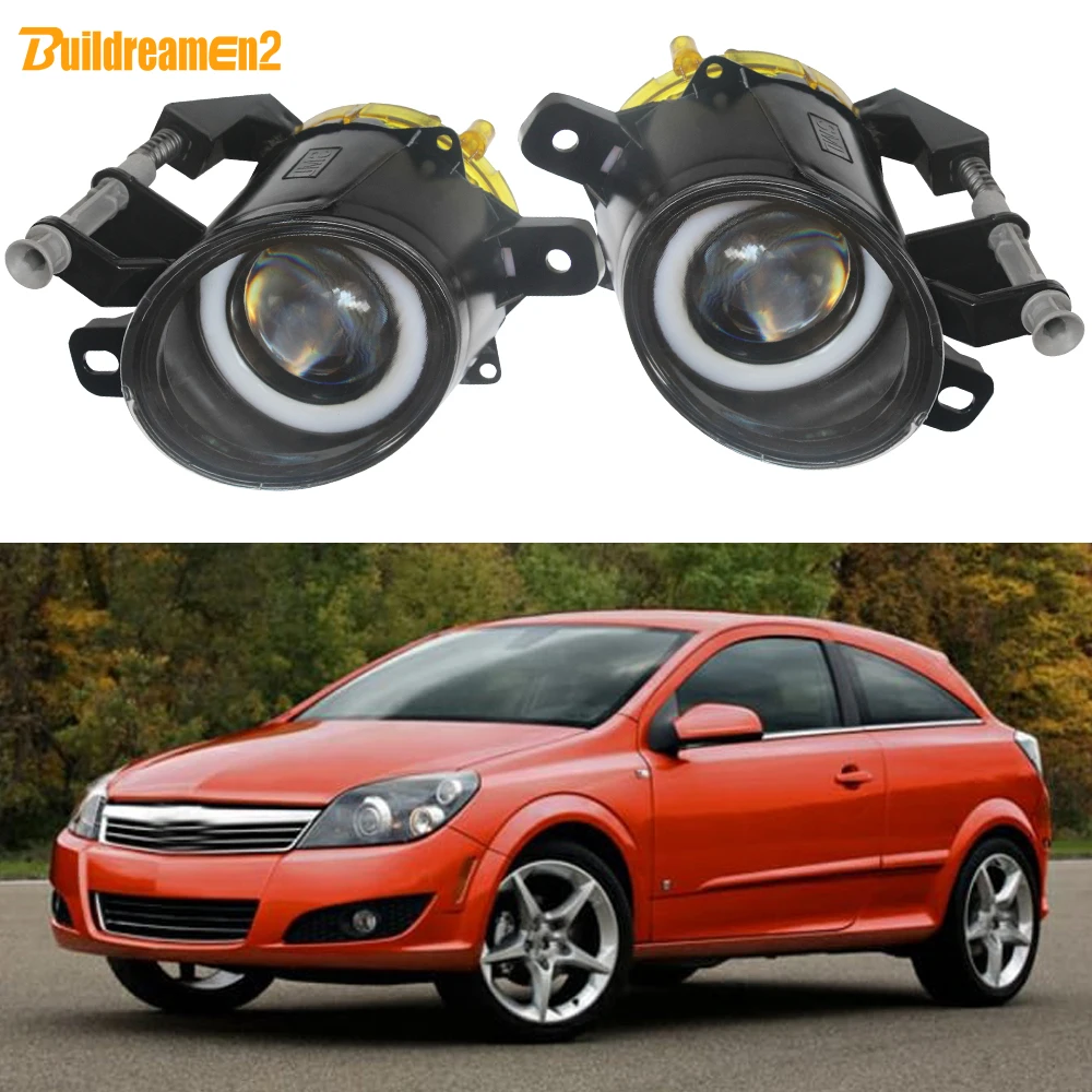 30W H10 COB Fog Light + Angel Eye DRL For Saturn Astra 2008 2009 Car Front Bumper LED Fog Daytime Running Lamp 2 Pieces