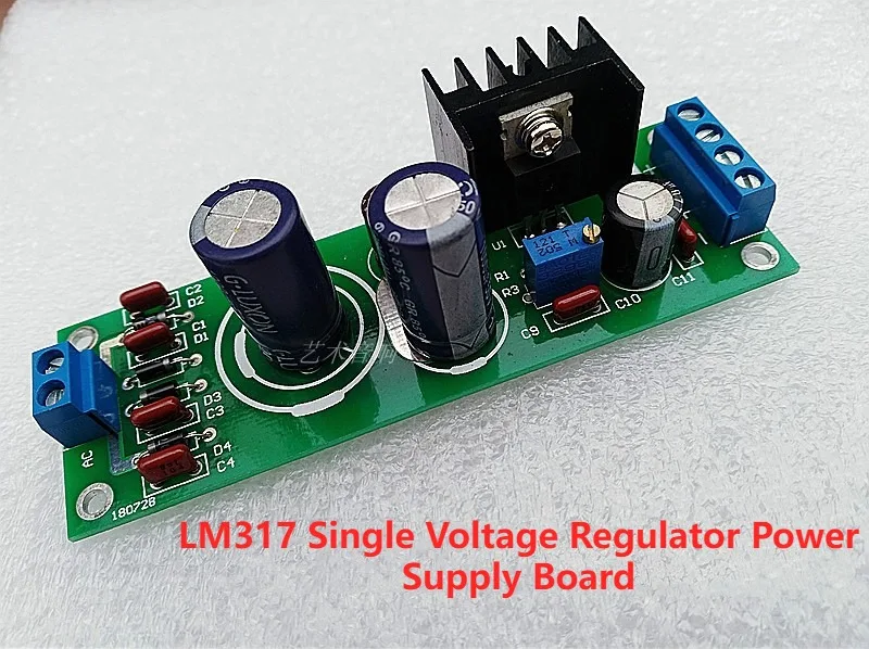 LM317 Single Adjustable Power Supply Finished Board Front Stage Power Supply Board 1.5A Op Amp Power Supply Board