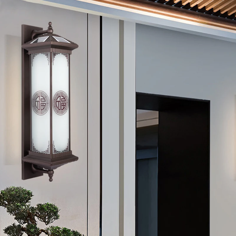 BERTH Solar Wall Lamp Creativity Chinese Outdoor Sconce Light LED Waterproof IP65 for Home Villa Corridor Courtyard