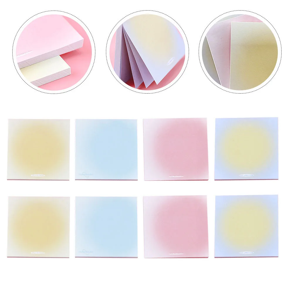 

10Pcs Removable Adhesive Sticky Memo Pads Portable Paper Notes Office School Message Reminder Notes Self-Adhesive Memo Sticker