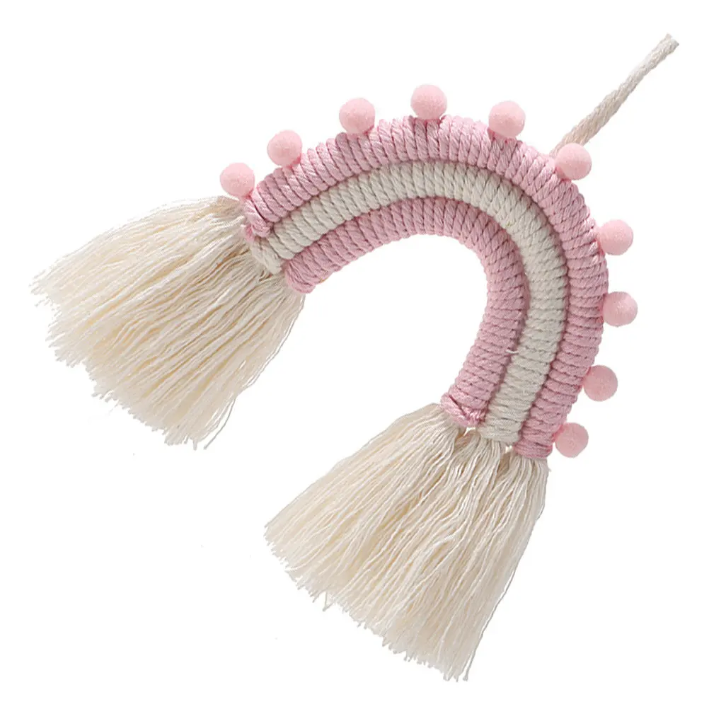 1Pcs Cotton Wall Hanging For Living Room Wall Decor Xmas Decor Handmade Woven Rope Ornament Home Bedroom Nursery