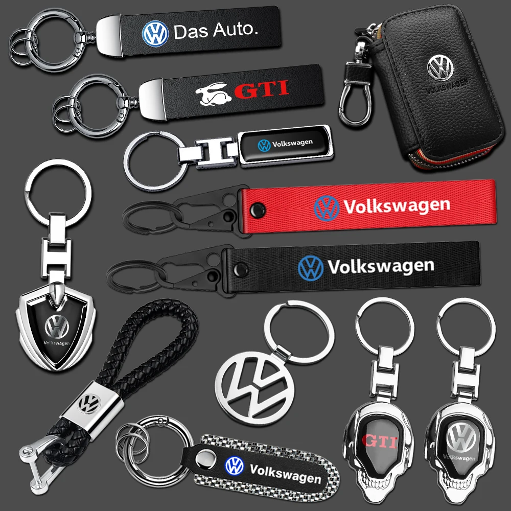 1Pc Car Badges Keychain Strap Key Chain Rings Keyring Lanyard Accessories For VW Volkswagen Jetta Golf Beetle CC GTI MK4 golf