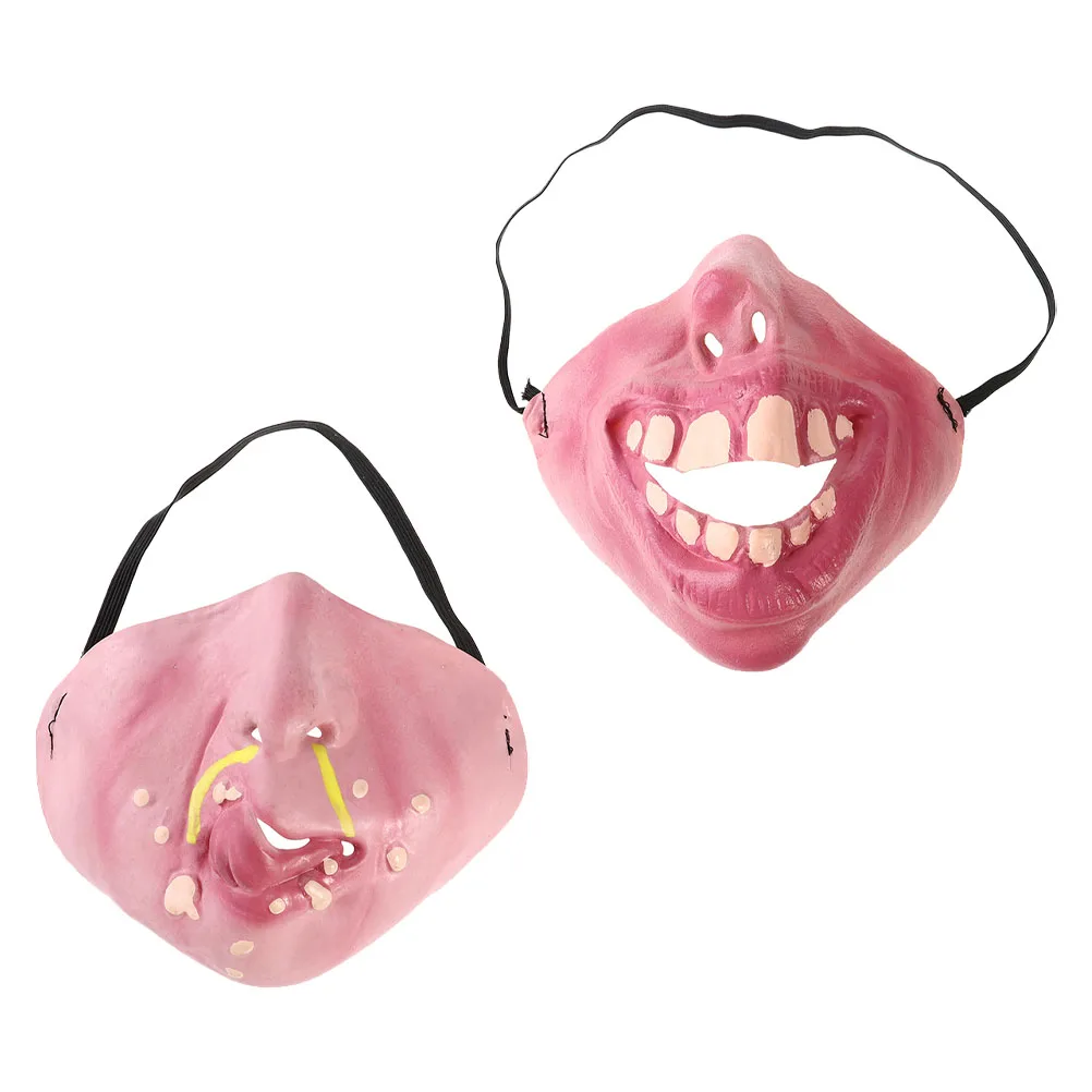 

Half Face Masks Latex Adult Halloween Costume Party Supplies Durable Non Fading Creative Design Novel Funny Look Glasses