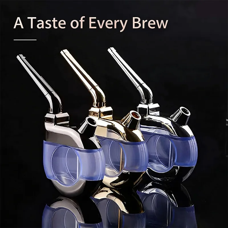 4-in-1 Portable Water Pipe  Custom Flavor Liquid Dual Filtration Fits Slim Medium Large Cigarettes & Tobacco, Detachable Hookah