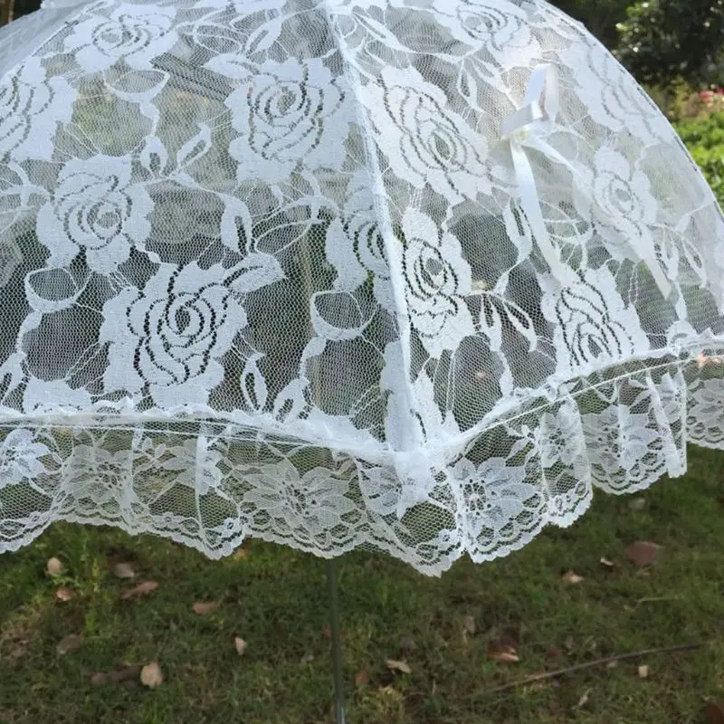 Parapluie creux en dentelle mariée, décoration mariage, accessoires Photo, Rose à Long manche, Umbr