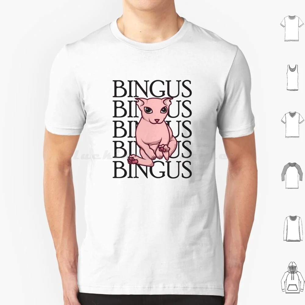 Bingus Text Array White T Shirt Cotton Men Women DIY Print Bingus Bingus Meme Bingus Sphinx Cat Sphinx Cat Bingus Cat Bingus