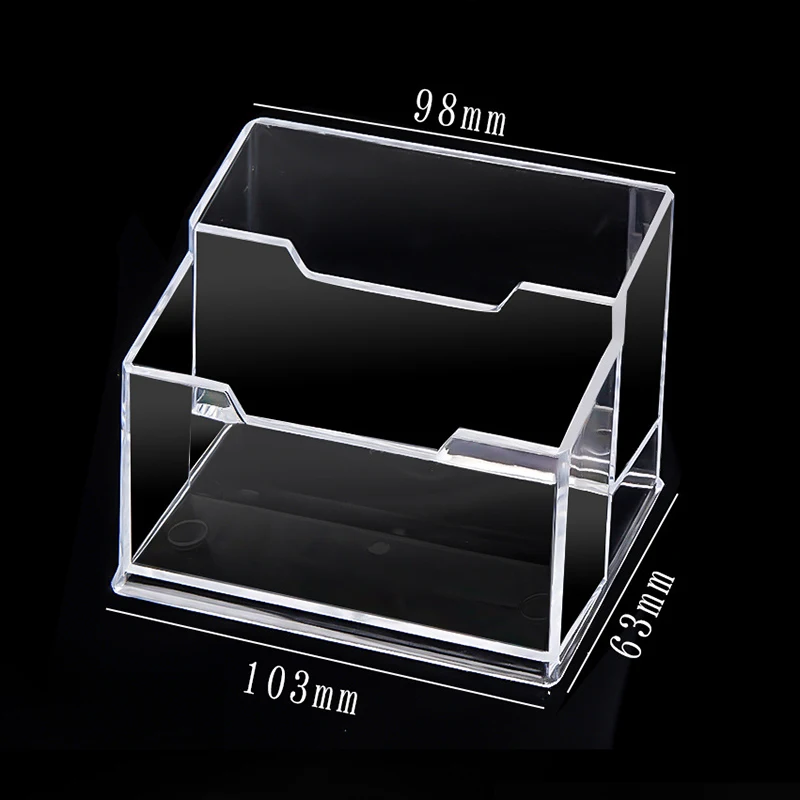 Business Card Holder Rack Card Box Card Display Stand Name Card Storage Clear Desk Shelf Box Simple Convenient Card Storage