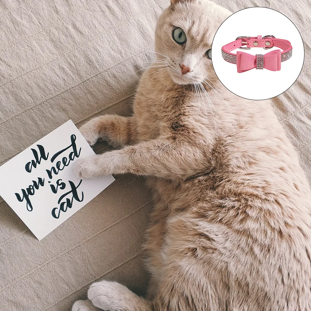 

1 set Adjustable Microfiber Rhinestone Pet For Large Dogs Large Dog Collar Durable Training Collar