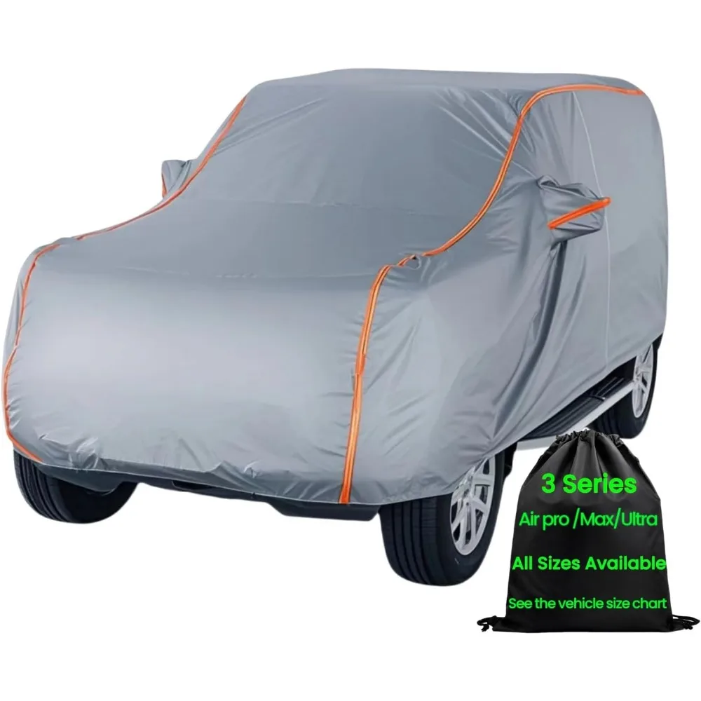 

Waterproof SUV Car Cover All Weather Protection for Automobiles Outdoor Full Size Rain Sun UV with Zipper Cotton Universal Fit