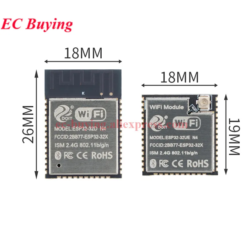 10Pcs/1pc ESP32 C3 S3 ESPC3 ESPS3 ESPC2-01 02 05 12 12E 20 20E -N2 ESPC6-32 32E 32D 32UE-N4 2.4G WiFi+Ble 5.0 Wireless Module