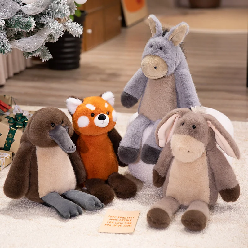 Cartoon Platypus Cloth Doll Lovely Animal Raccoon Plush Toy Soft Stuffed Cuddly Pillow Perfect Birthday Gift