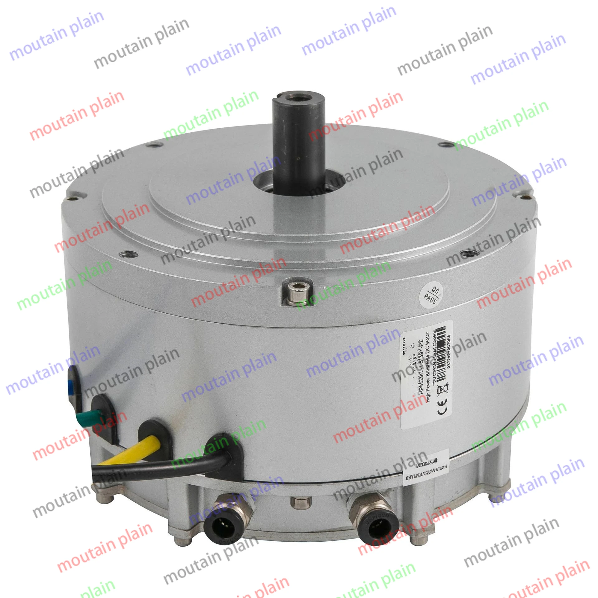 

Высокоскоростной бесщеточный двигатель постоянного тока 48В/72В 3кВт 5000 об/мин с водяным охлаждением для электромотоциклов и погрузчиков