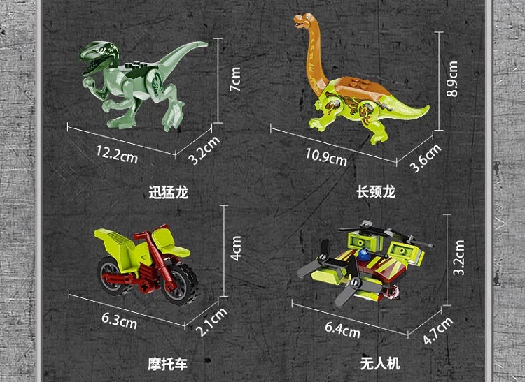 Blocs de parc d'animaux du monde des dinosaures jurassiques, briques de construction, figurines de dinosaures, ville, Robot Dino, jouets pour enfants, cadeaux