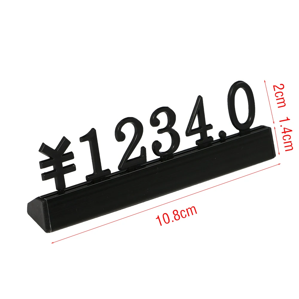 Luxury 3d Metal Adjustable RMB Currency Tag Callouts Display Euro Price Number Cubes Assembly Label Blocks