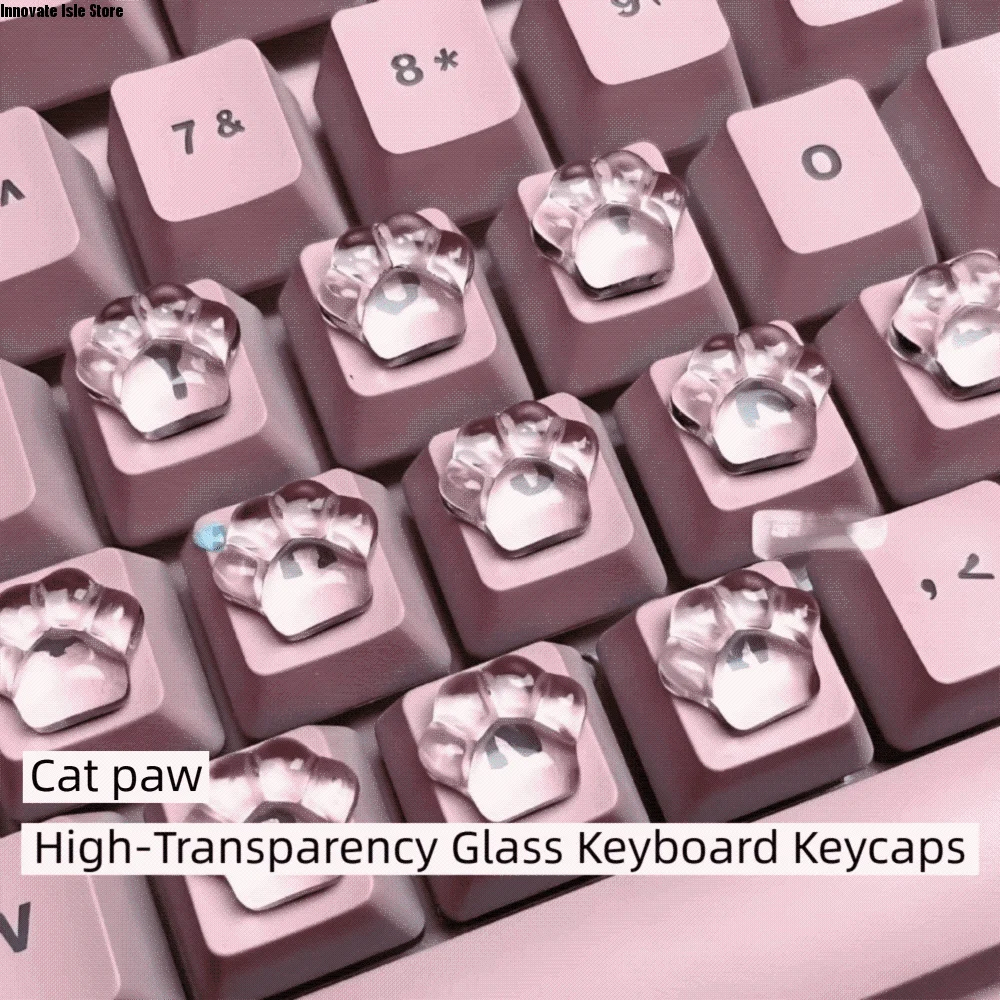 3D Clear Raised Keyboard Stickers Raised Pad Transparent Long Nails Keyboard Stickers Silicone Magnified Letter