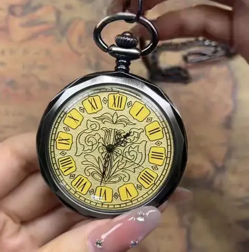 hot-fashion-elegant-silver-mechanical-pocket-watch-manual-winding-vintage-men-women-pendant-clock-yellow-roman-flower-dial-gifts