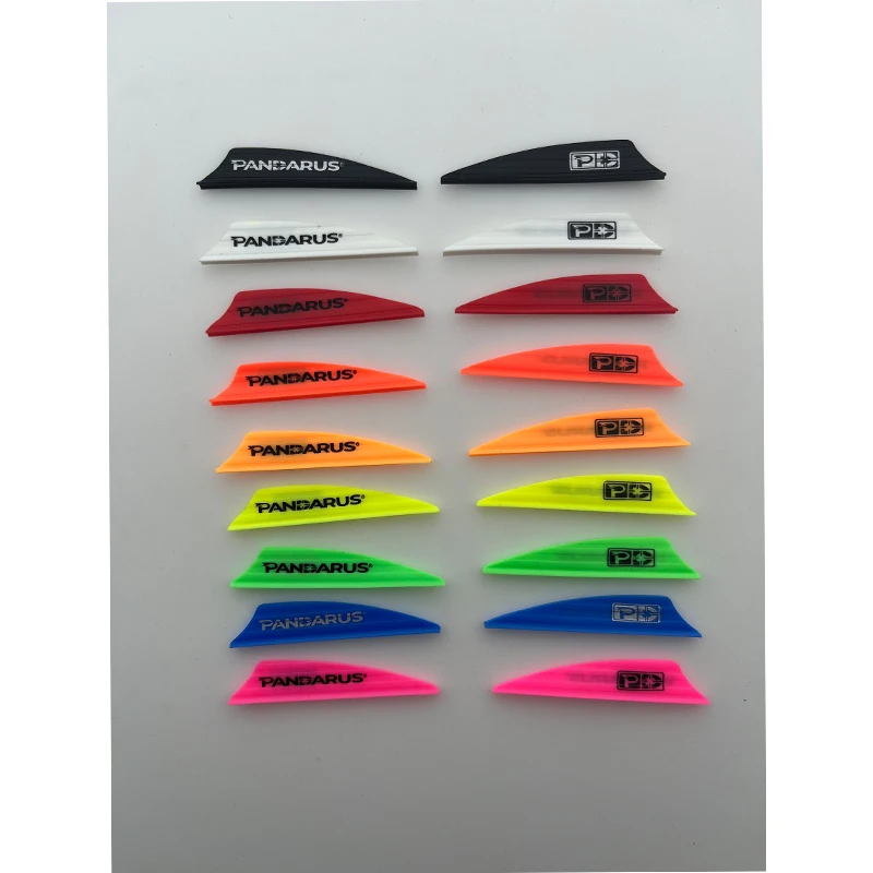 

100PCS 1.75 Inch Shield Type Air Guide Groove Design Arrow Feathers Pan Biao for Use with Recurved Composite Arrows