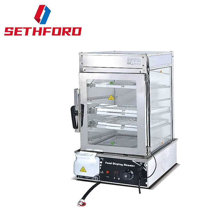 

Table Top Stainless Steel 5 Layers Glass Electric Food Steamer Steam Bun Heating Machine Fast Food Steamer Cabinet
