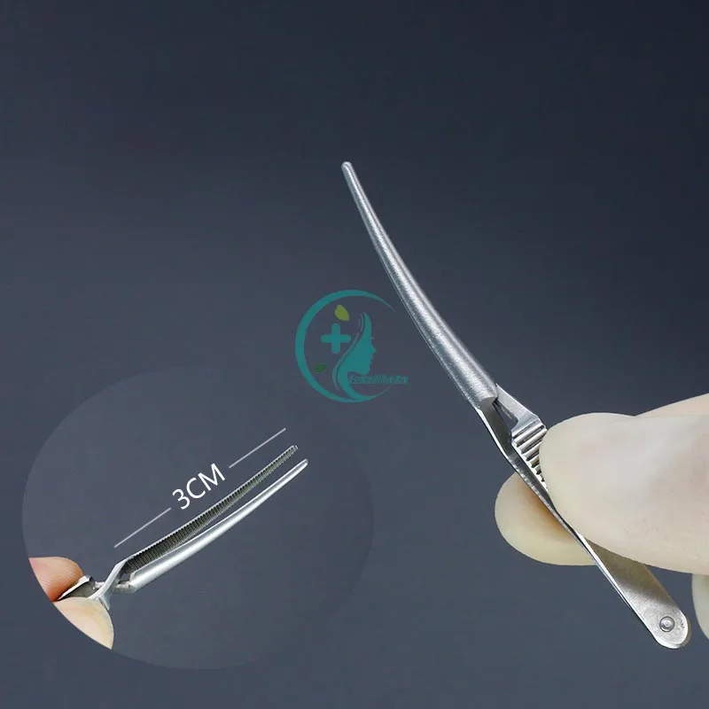 Suzhou Strong Hemostatic Clamp Bending Full Tooth 3-7cm Artery Clamp Close Operation Temporarily Block Microvascular Clamp