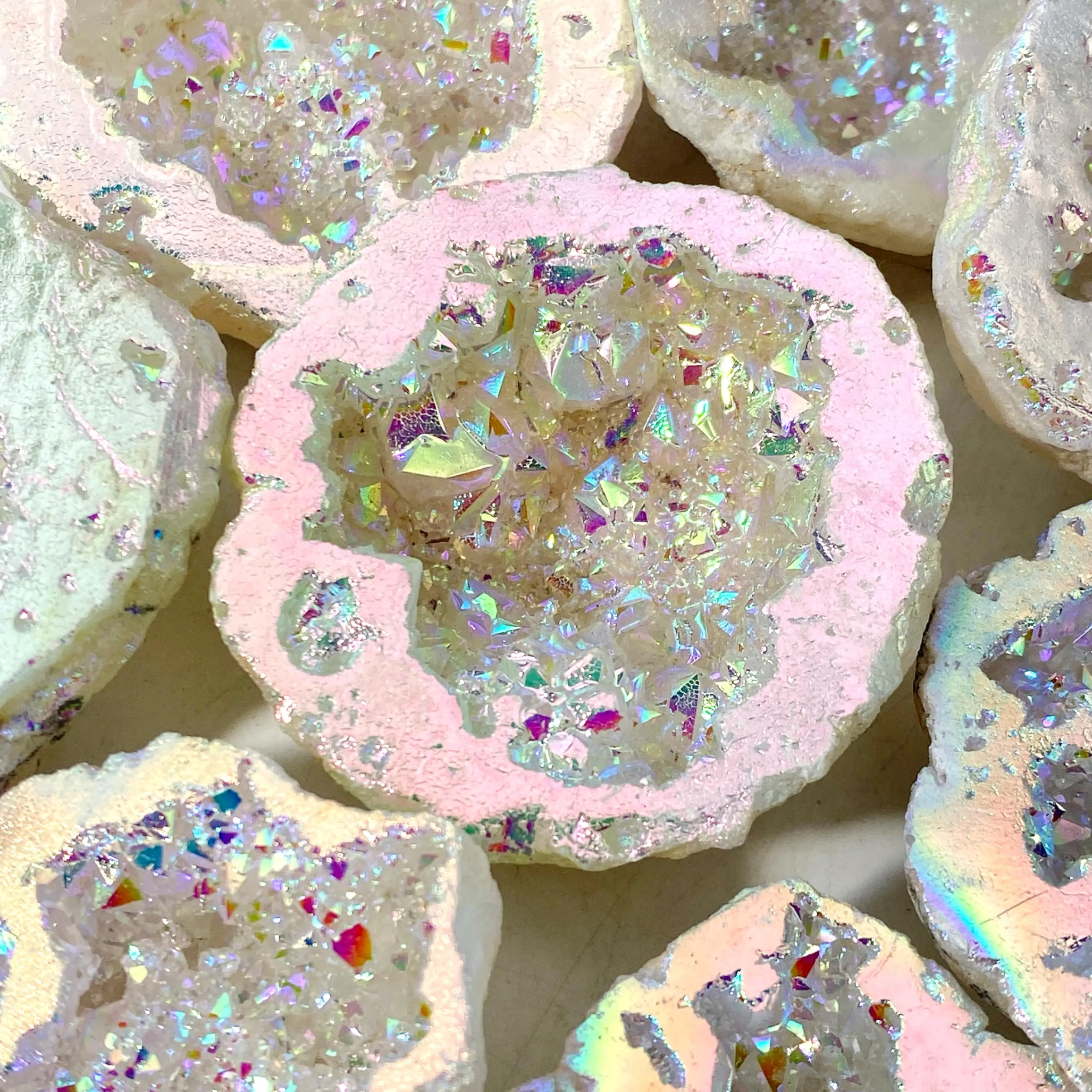 1PC High Quality Random Aura White Agate Raw Stone Natural Crystal Raw Stone,Gemstone Jewelry,Glitter, Healing crystal, Birthday