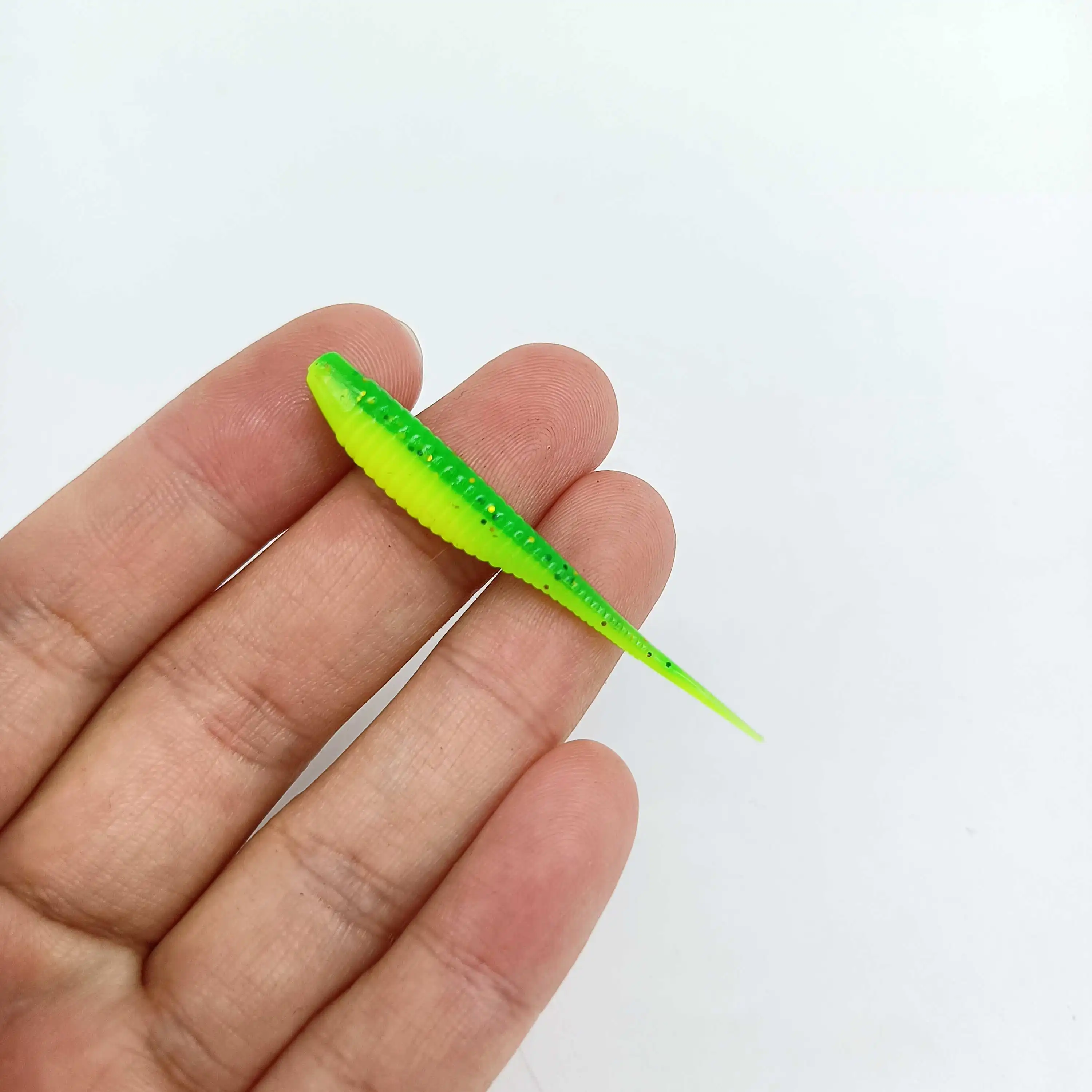 DUODUOYU 10PCS Fishing Soft Lures Plastic Baits 0.65g/50mm Lifelike Forked Paddle Tail Fishing Swimbaits for Freshwater Tackle