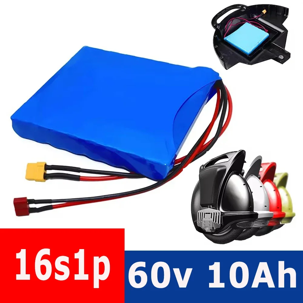 

60V 10Ah 16S1P battery pack NCR 18650B 1000mAh power rechargeable battery with BMS for self-balancing scooter electric unicycle