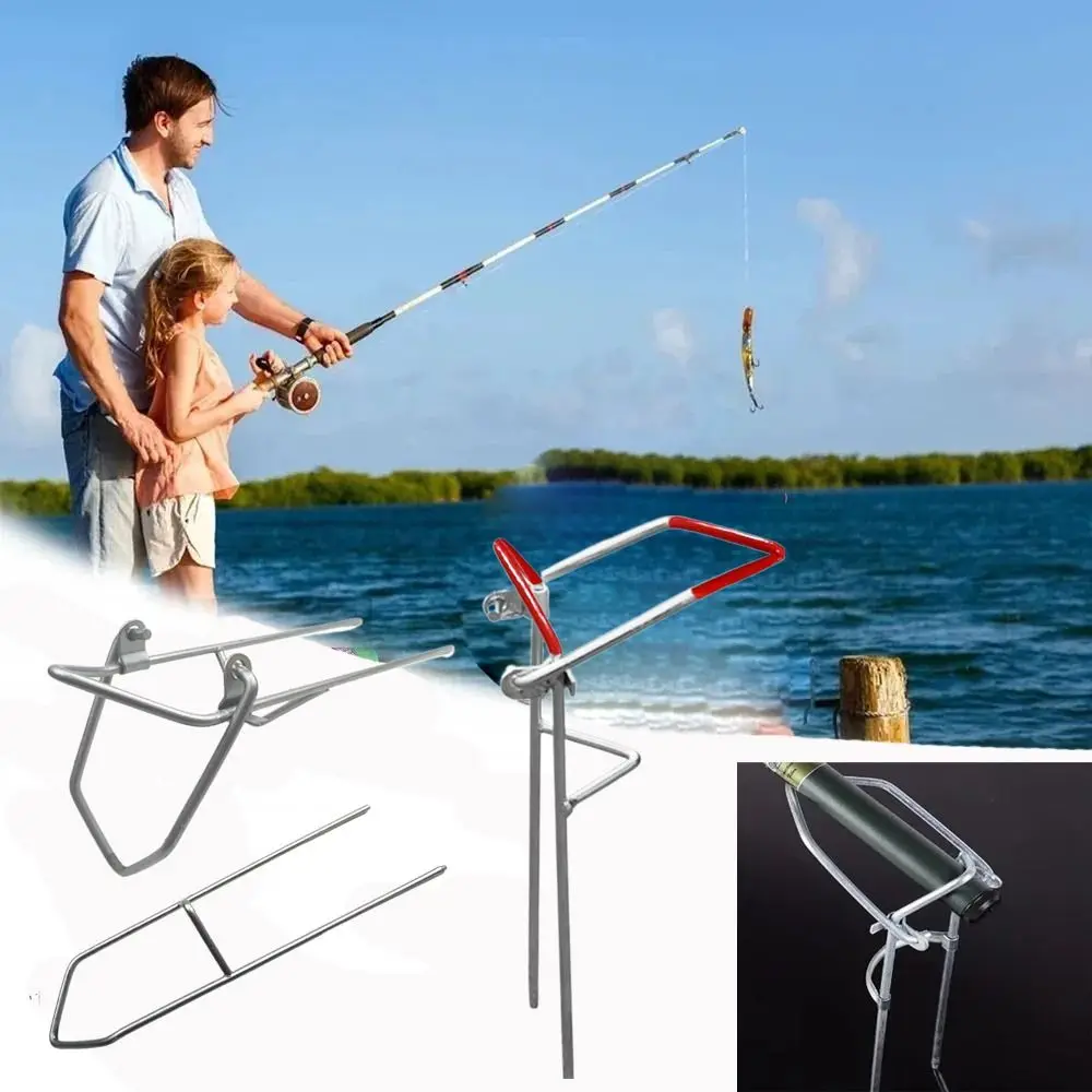 Fishing Gear Tool Adjustable Fishing Rod Pole Stand Professional Storage Rack Fishing Rod Rest Bracket Fishing Support Outdoor