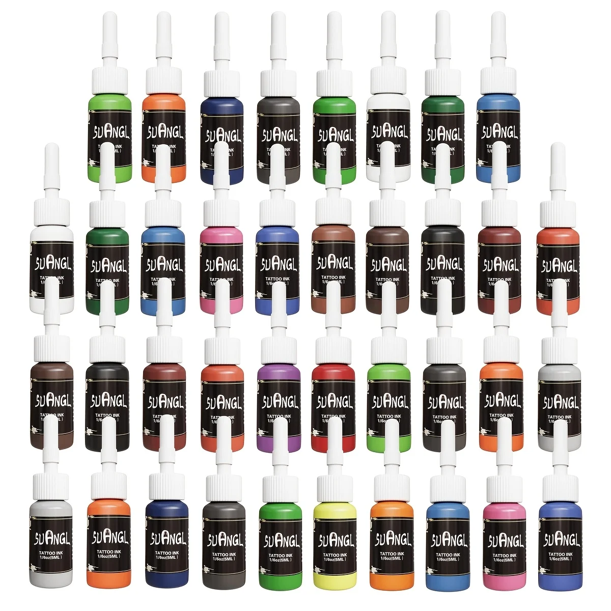 

Профессиональный набор чернил для татуировки SUANGL — 4/10/14/20 цветов, долговечные пигменты 0,17 унции для всех