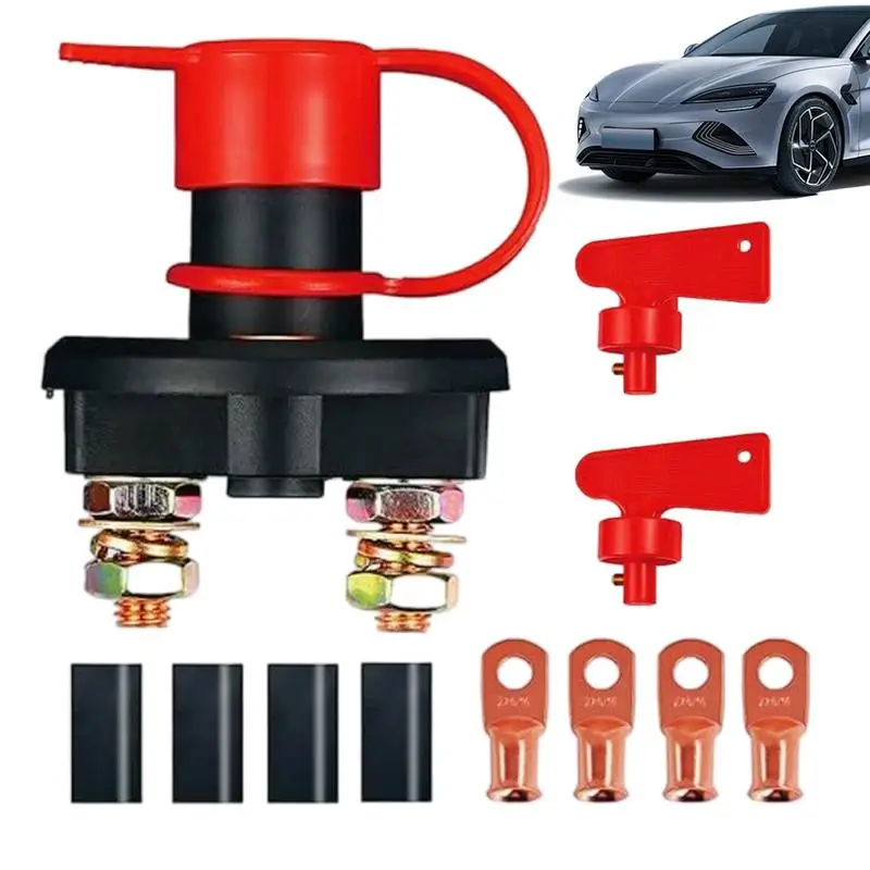 

Battery Disconnect Button Battery Cutoff Master Heavy-Duty Battery Turn-Off Tool Waterproof Battery Isolator Knob Compact