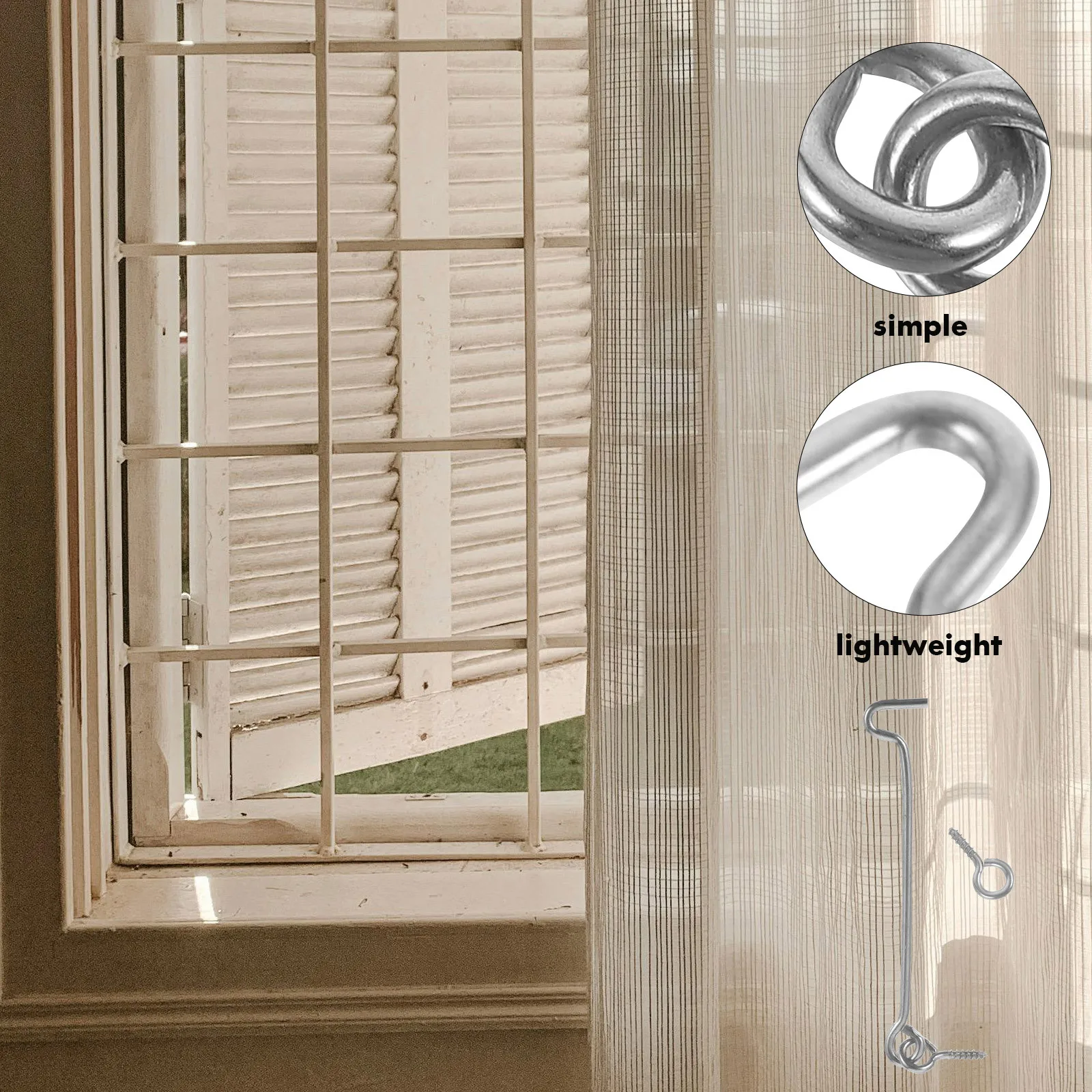 

20 set Stainless Steel Window Door Latch Hook For Garage Cabin Gate Interior Door Metal Hook Latch Set Privacy Hardware