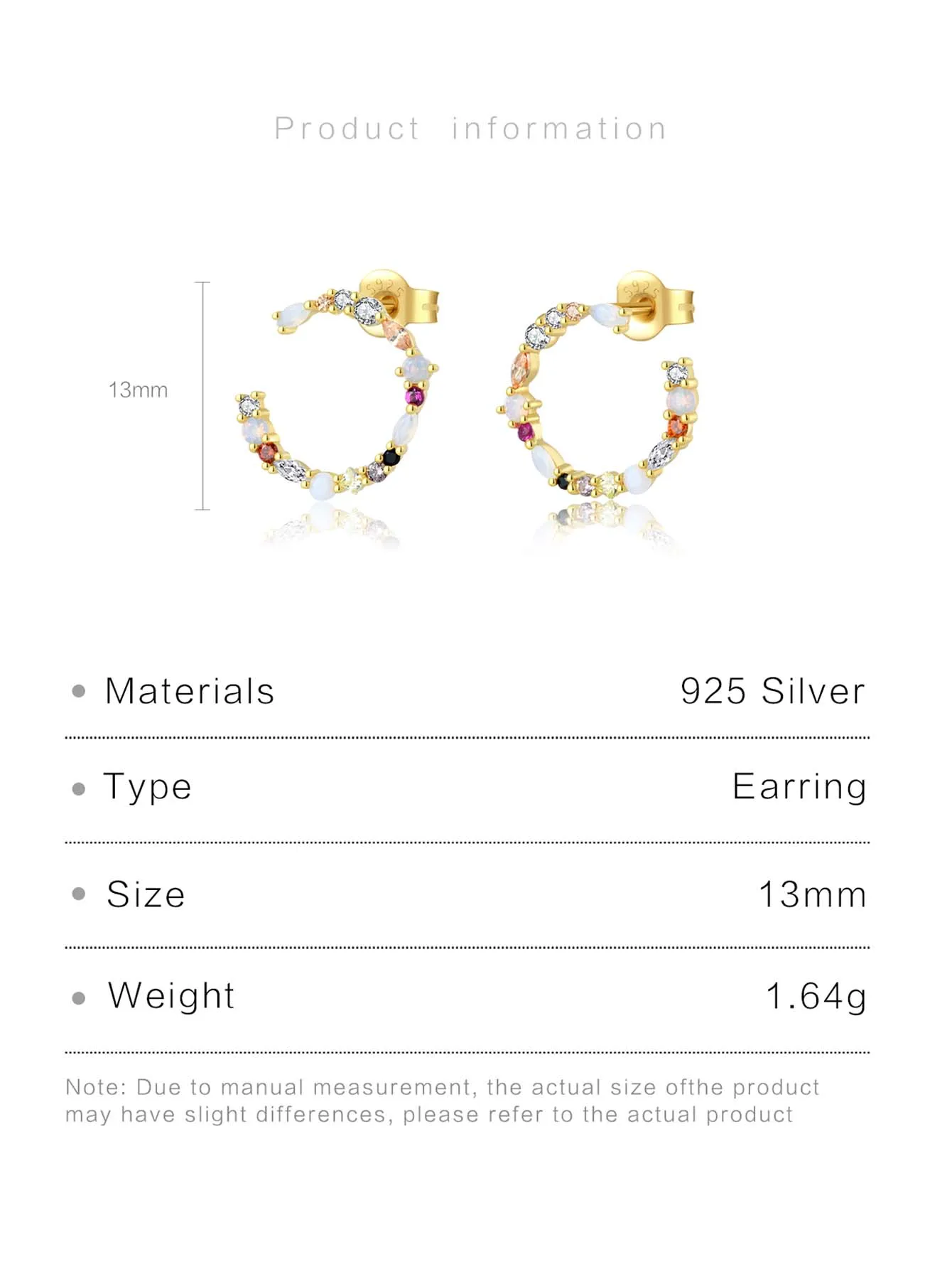 DPLAOPA 100% 925 New Sterling Silver Spring Zircon Huggies Hoop Pirecing Earrings Elegant Circle Minimalist Jewels