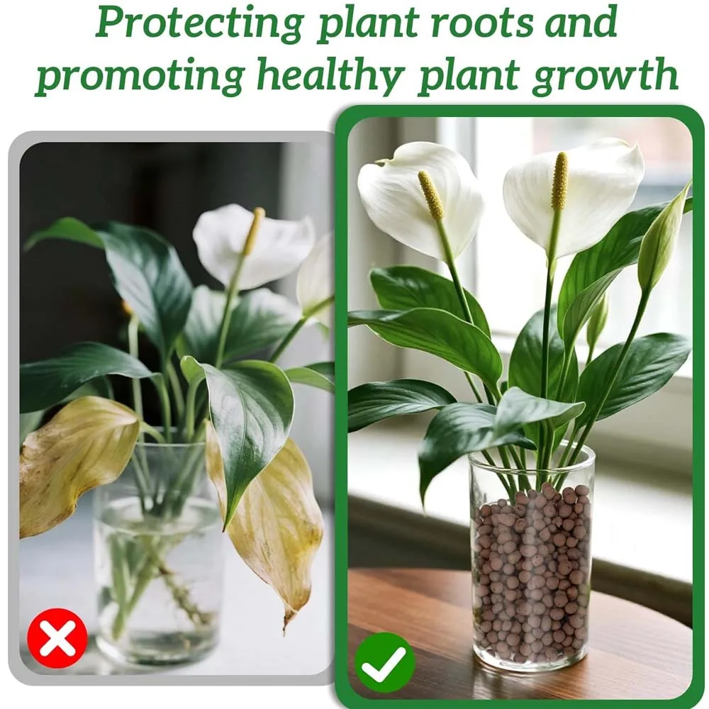 Leca الطين الحصى للنباتات كرات الطين للنباتات الحصى للنباتات الداخلية المائية تزايد البستنة الديكور Aquaponics