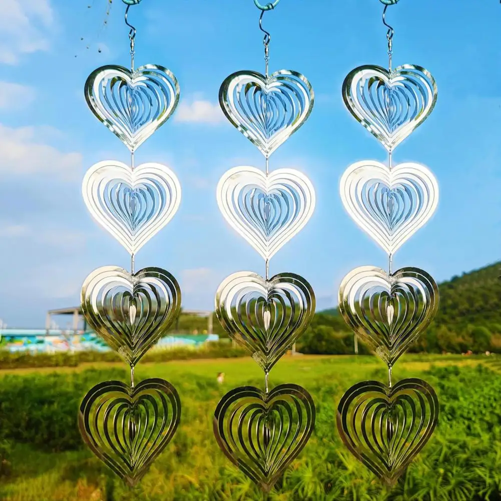 

Rust-resistant Bird Spinner Highly Reflective 3d Love Heart Wind Spinner Bird Reflector for Indoor Outdoor Garden Yard Farm