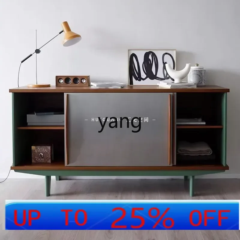 

LH medieval wabi-sabi wind dining side cabinet color matching storage cabinet living room floor storage bookcase