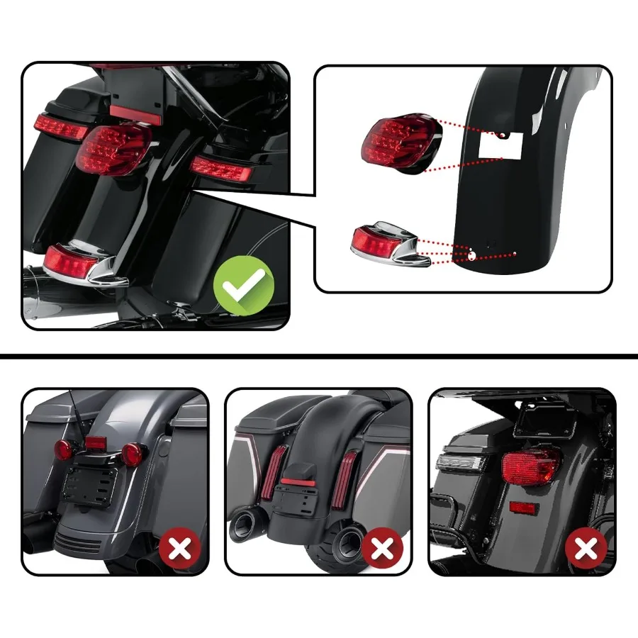 حاجز خلفي مصمم لموديلات HarleyDavidson Touring Electra Glide Classic FLHTC Ultra Limited Street Glide Road Glide 200920