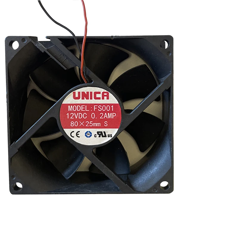 Ventilador de refrigeração, 80x80x25, 8025, 2900 rpm, 0.5a, 2 pinos