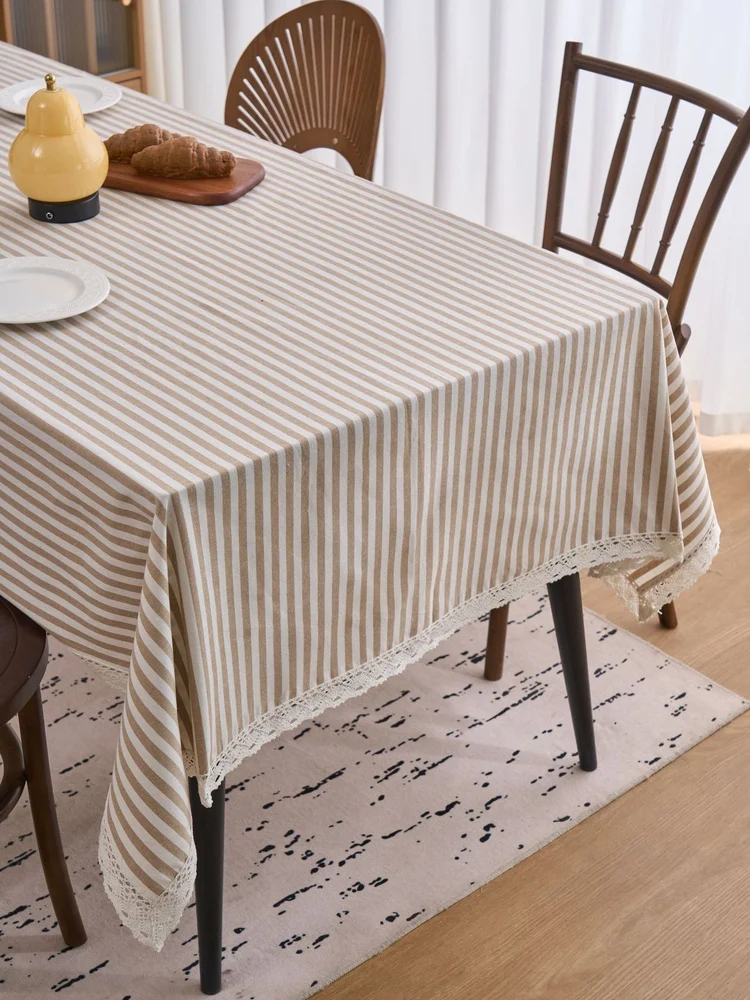 

Скатерть в японском стиле, зеленая, с освежающими полосками, художественная, легкая, в стиле ретро, для обеденного стола, для домашнего использования, прямоугольная, с ушками для подвешивания.