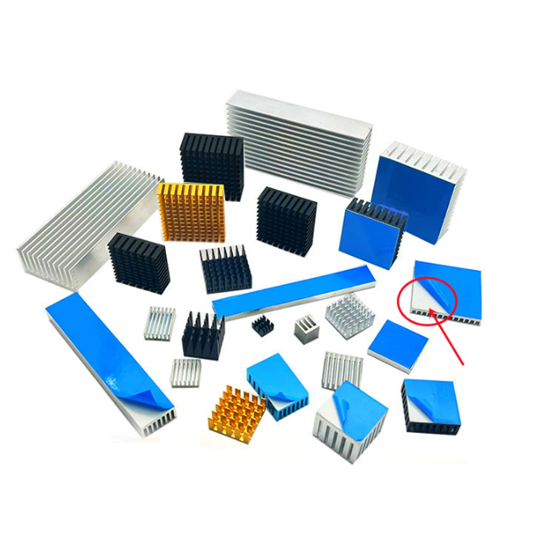 الألومنيوم المبرد بأكسيد بالوعة الحرارة المبرد برودة مع لاصق مختلف حجم وحدة المعالجة المركزية شرائح بالوعة الحرارة